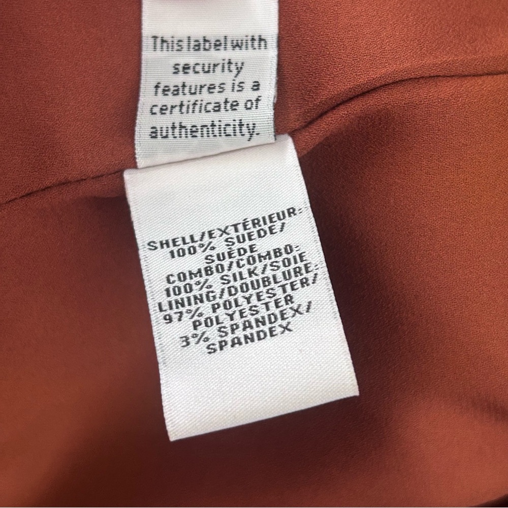 Diane Von Furstenberg Brown Suede A-Line Malita Skirt with shorts under - Picture 8 of 11
